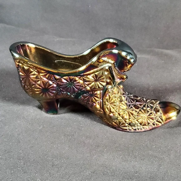 Vintage Carnival Glass Cat Head Shoe - Picture 2 of 7